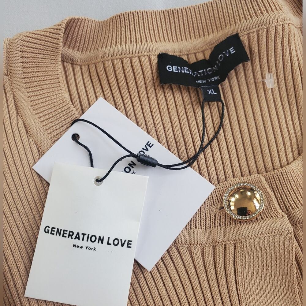 NWT$298 Generation Love Pennie Rib-Knit Cardigan Sweater Sz XL - Picture 8 of 16
